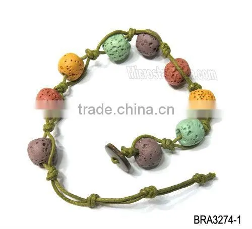 2013 Lava rock wholesale bracelet for women