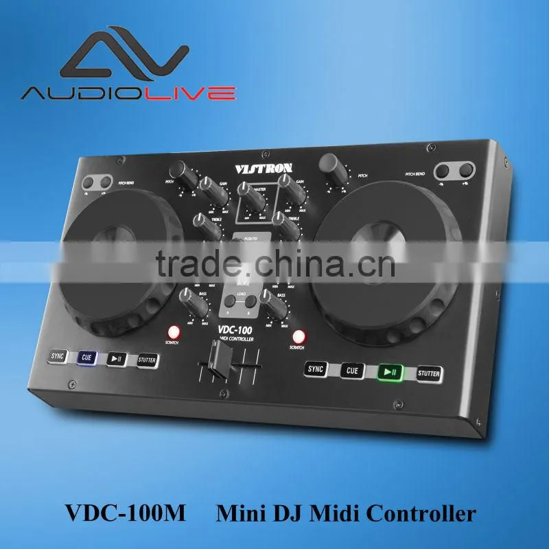 VDC-100M Professional Mini Midi DJ Controller turntable
