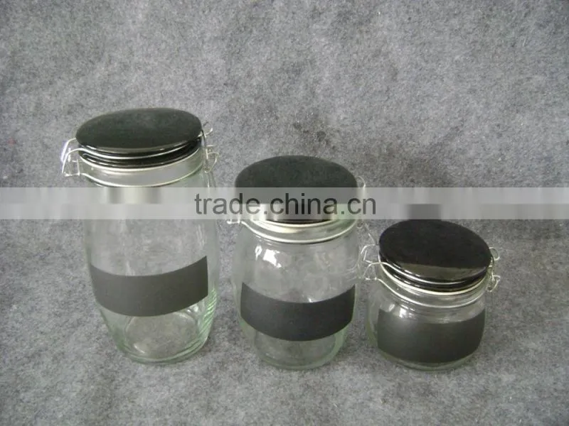 airtight glass candy jars with glass lid