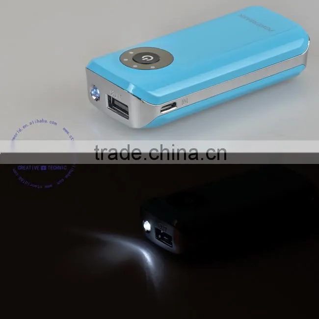 C&T 5600 mAh Pocket Remote Power Bank Portable Battery Pack and Charger for Cell Phones