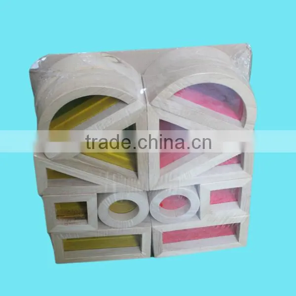 wooden rainbow blocks