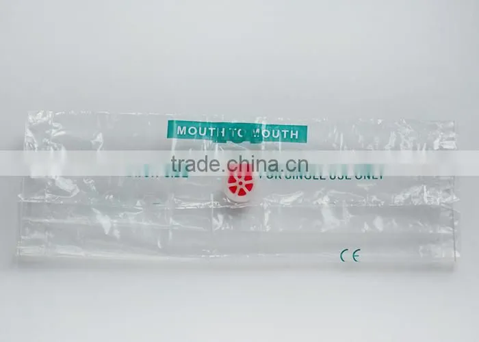 Disposabel mini keyring cpr mask one way valve for cpr training
