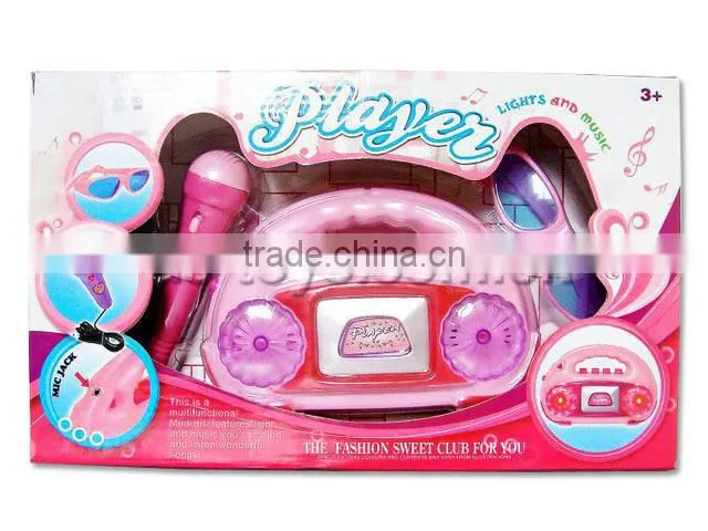 Novelty battery plastic pink kids CD Player