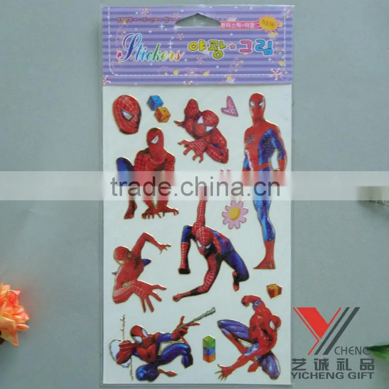 Beautiful laser sticker glitter butterfly sticker craft for promotion