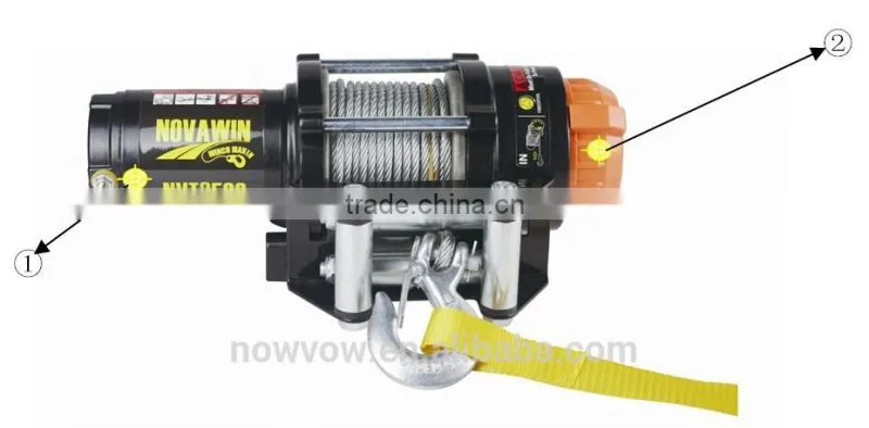Mini 12V electric winch NVT3500, mini portable winch, atv winch