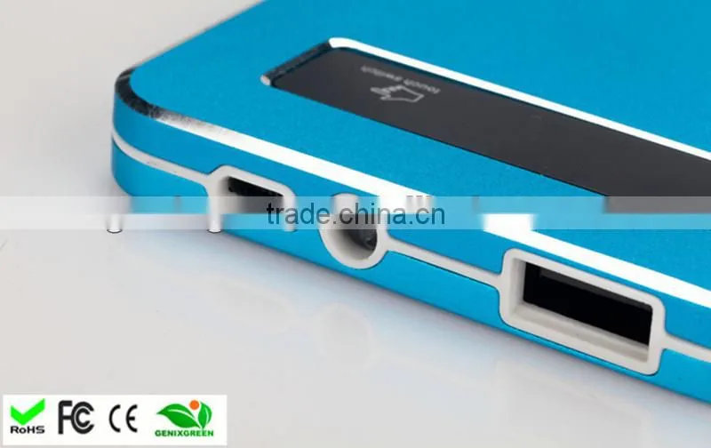 Good mirror face design and nice looking battery bank/portable polymer power bank for smart phones