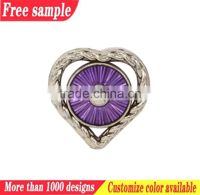 Fashion footwear accessories plastic shoe buckle heart design slipper decoration