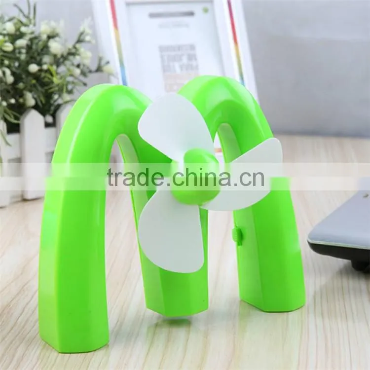 Portable M-Shaped USB Rechargeable Battery Mini Fan For Desktop