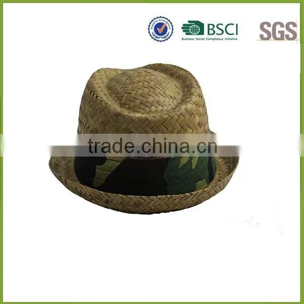 Yellowish brown straw hat blank crochet straw hat