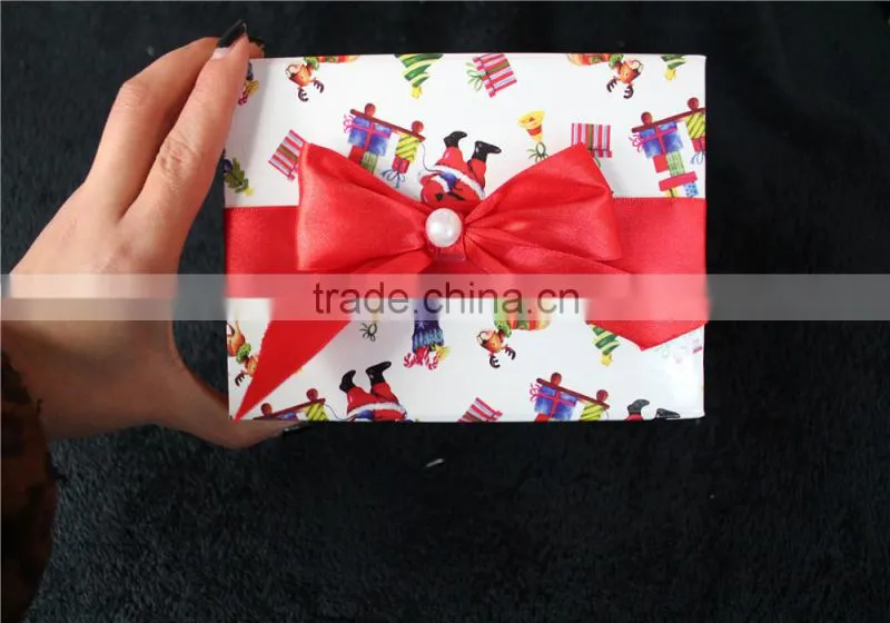 2pcs Plaid dyed Christmas embroidery bell gift towel set in Box