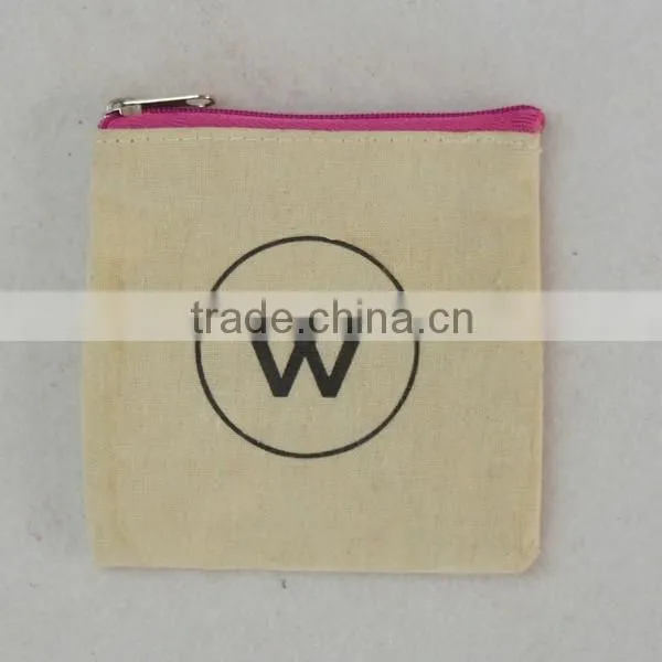 fashion small canvas zipper bag made in china