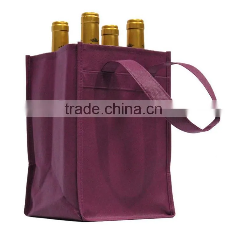 Non-Woven Vineyard One Bottle Personalized Wine Bags Wine Bottle Bag