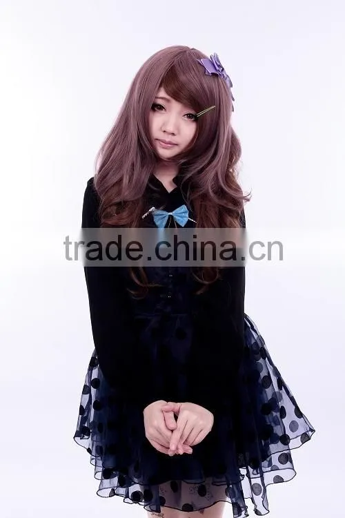 Top grade Long zipper synthetic hair wig