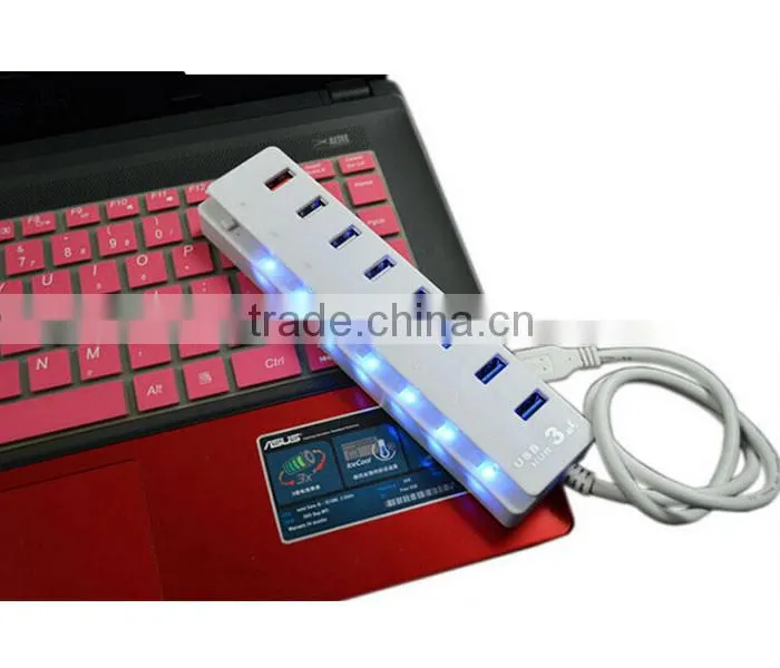 Super Speed 8 Port of Usb3.0 7 Port hub with 1 DCP Charging Port