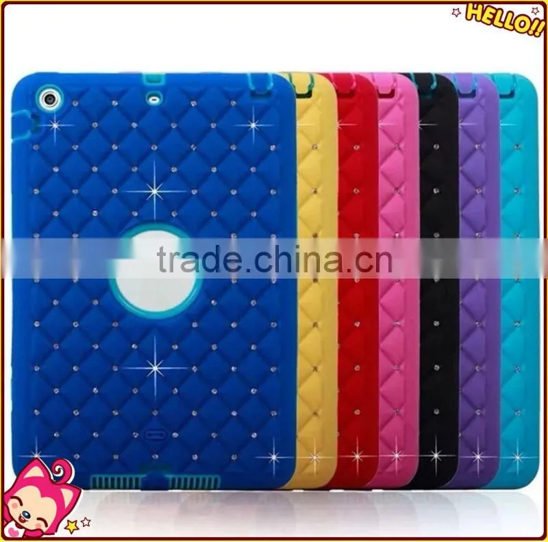 Wholesale silicone glitter diamante case for ipad mini