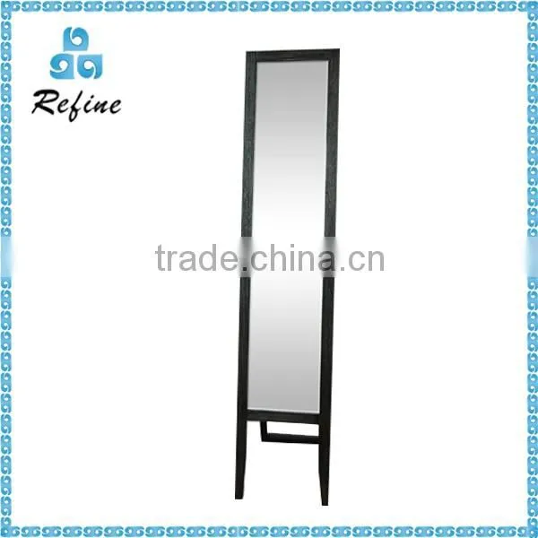Unique Design Bathroom Decorative Black Floor Mirror Manufacturer