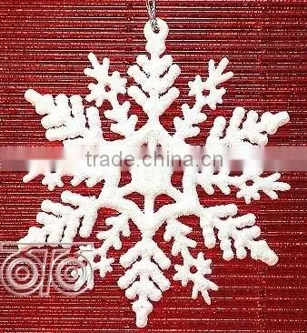 decoration christmas plastic glitter snowflake