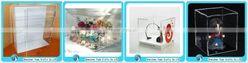 A-grade perspex display box acrylic showcase display with key and lock wholesale cheap