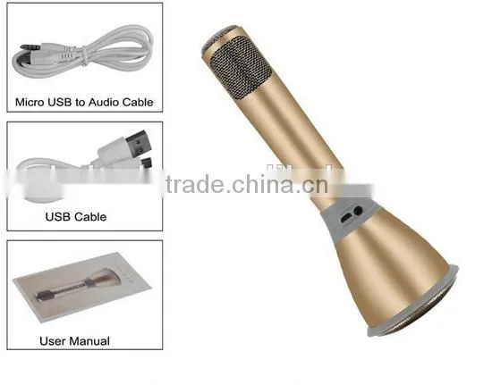 K068 portable mini bluetooth speaker wireless microphone karaoke player