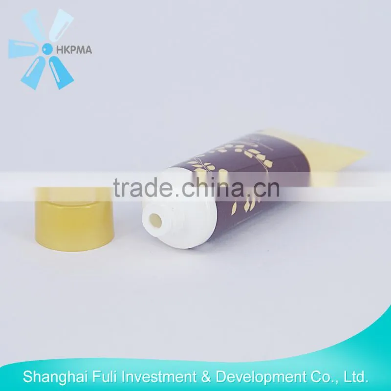 120ml plastic tube with metalized cap for hair gel containers