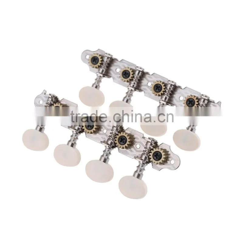 Machines Tuners Pegs Tuning Key with White Pearl Plastic Knobs 4L+4R for Mandolin