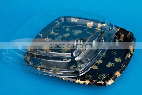 SM1-3130A Square Plastic Plate,plastic tray,disposable tray with Transparent Lid for Food