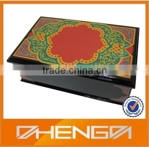 High Quality Factory Customized Made MDF Wooden Gift Box Black Glossy Finish