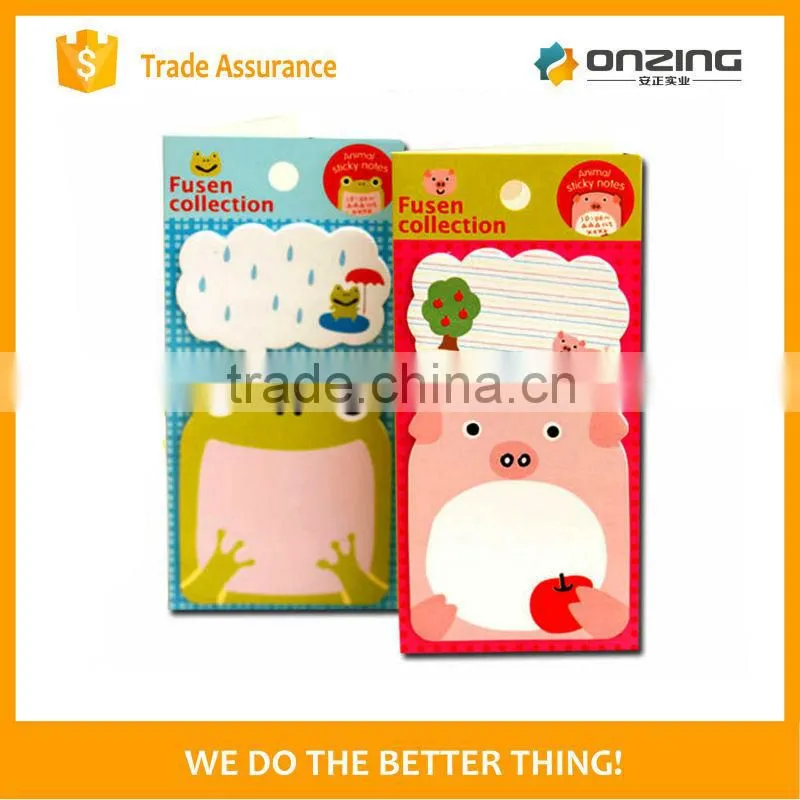 Onzing new custom die cut sticky notes with bottom card