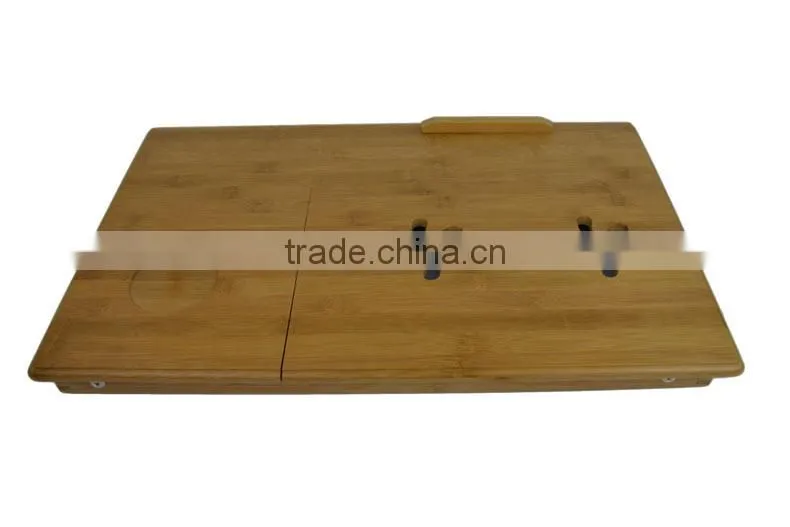 BH004/Light Folding Laptop Versatile Bamboo Serving Table Bed Tray with Long Leg