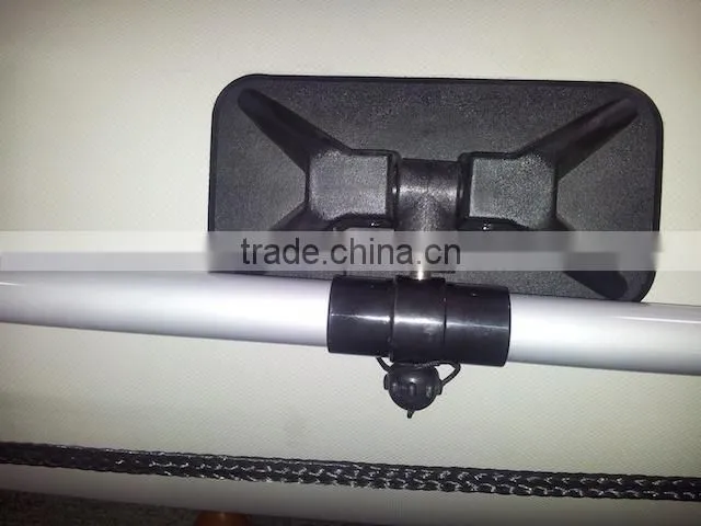 480 cm inflatable light gray color PVC boat with aluminum floor for fishing, sports, rescue and entertainment use