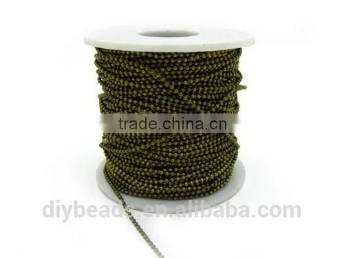 1.5mm silver/gold/bronze plated iron new ball neck chain designs