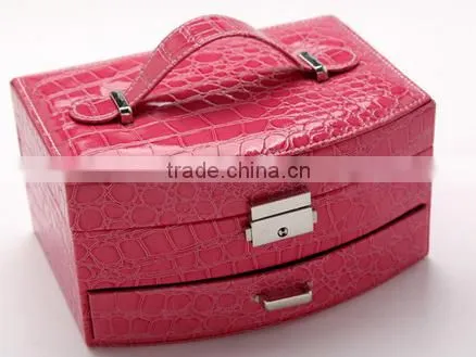 2016 best selling jewelry storage box case pu leather jewelry storage box