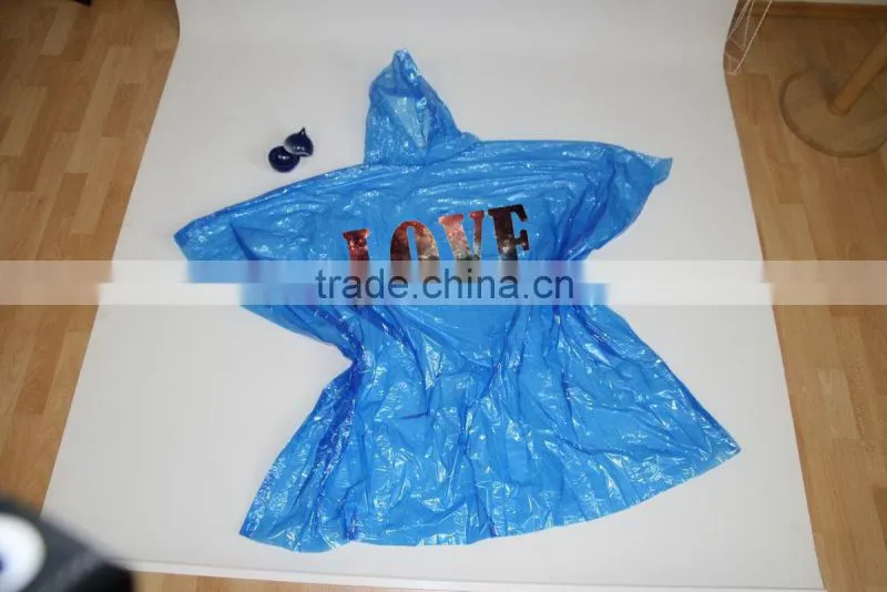 pvc green rain poncho/raincape