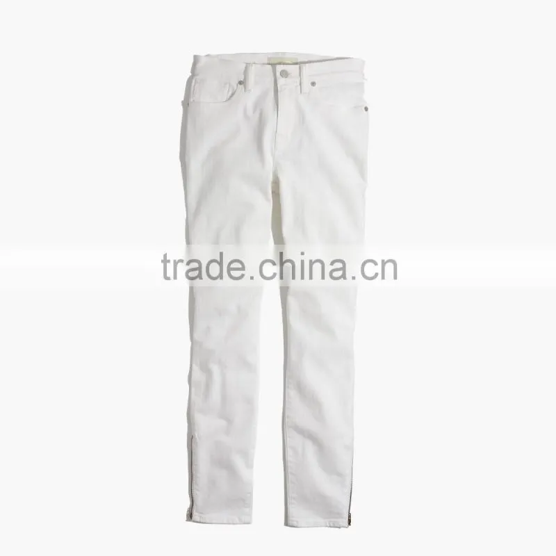 Special Latest Design Jeans Pants for Girl White Color