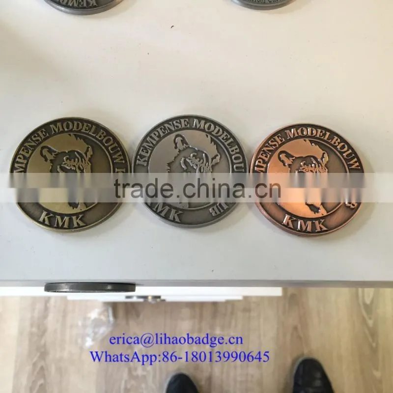 2016 high end custom antique bronze metal old souvenir world coins