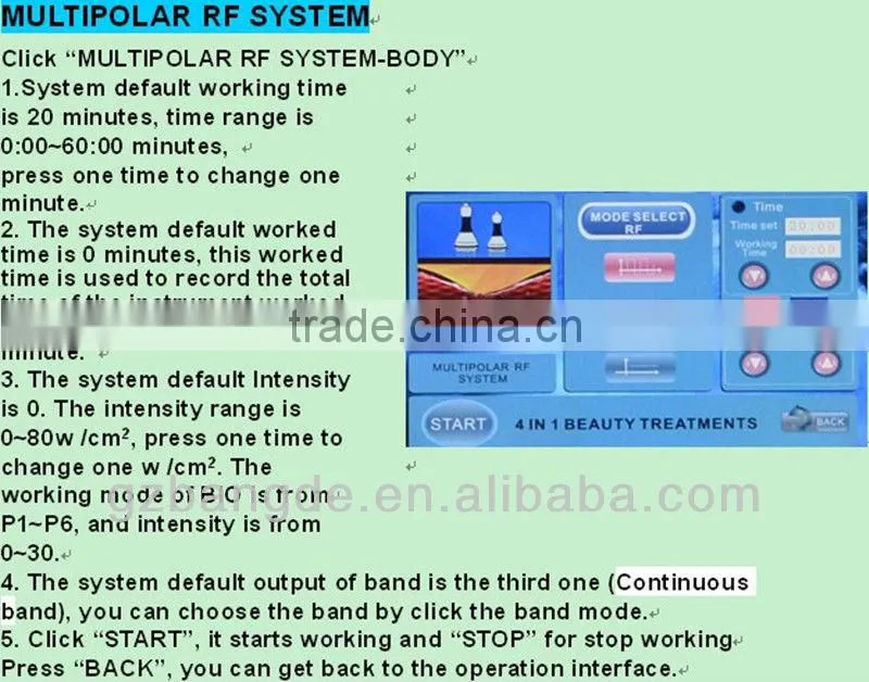2013 Latest! ultrasound cavitation bipolar rf machine for weight loss BD-B030