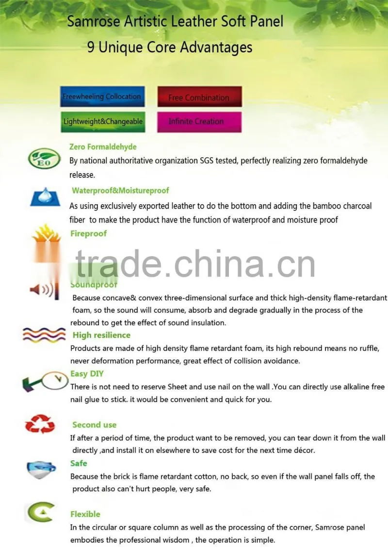 Hot selling china home decor wholesale environmental 3d lightweight wall panel