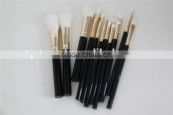 High quality 9pcs discount makeup brush kits,Black cosmetic brush set with bag free sample
