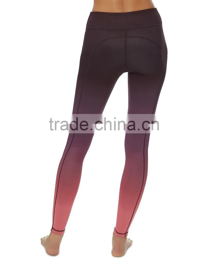 2016 Hot Selling New Style Women Custom Fashion Yoga Pants polyester-spandex pants