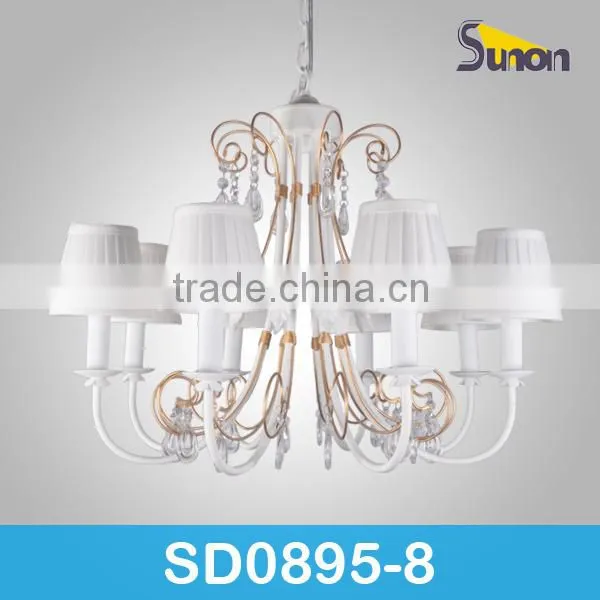 SD0895-5 White Decortive Chandelier/5 Light Wrought Iron Chandelier/Villa Chandelier