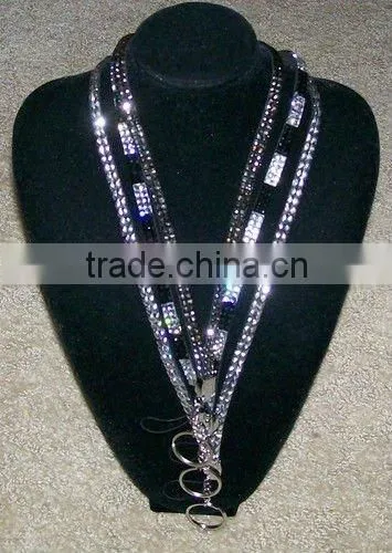 Colored Rhinestone Lanyards