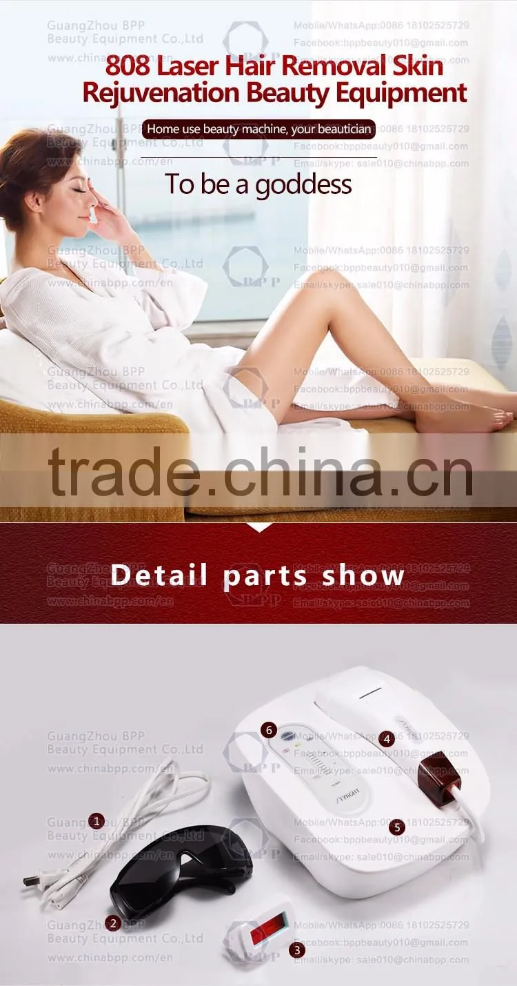 Portable and comfortable mini 808 diode laser permanent hair removal