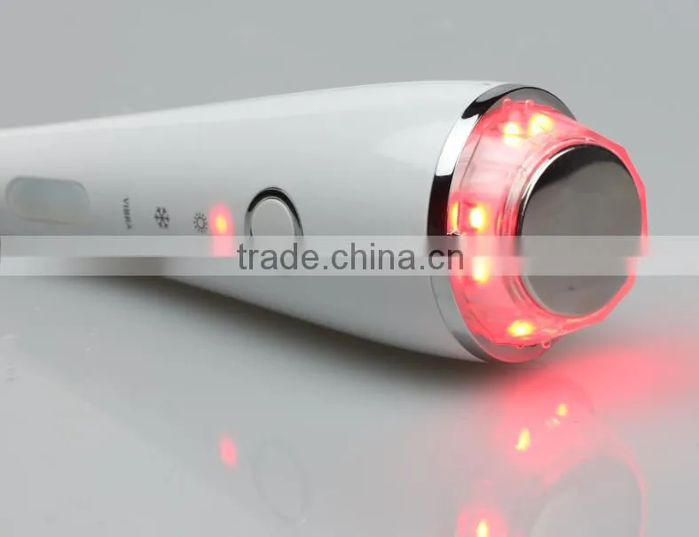 nice looking hot&cold red blue light photon led vibration massage beauty device