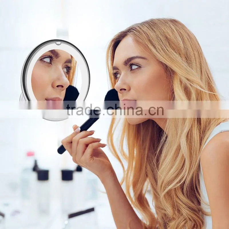 Rechargeable Bathroom Vanity Mirror,Shower and Bathroom Mirror With Rechargeable Lithium Battery,Lighted Makeup Mirror