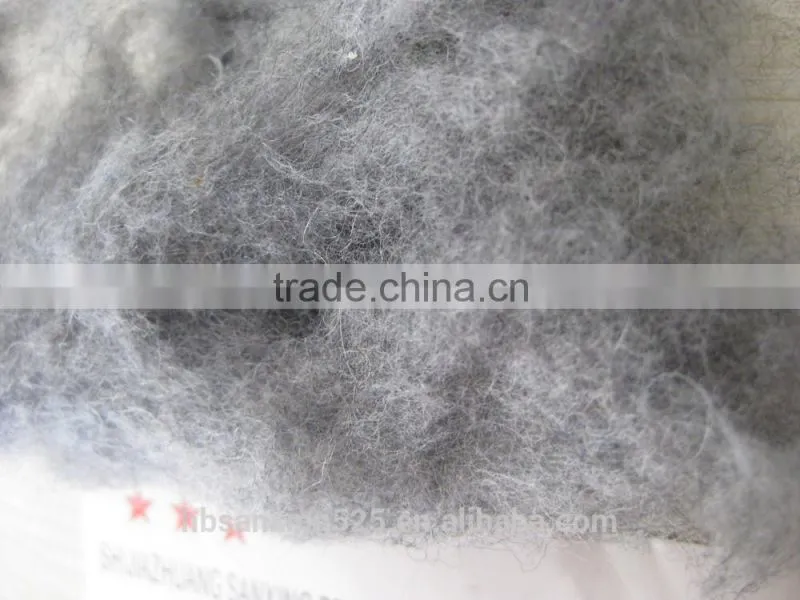 NEW!!! dyed grey sheep cashmere 19.5 & 40-50mm, dyed grey color