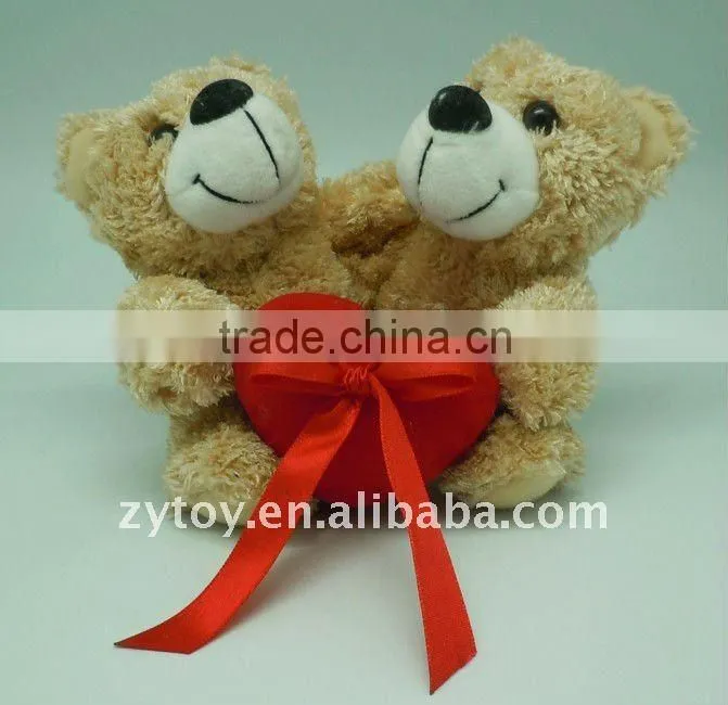 Factory direct sale Brown Plush Bear Toy with Scarf clothing