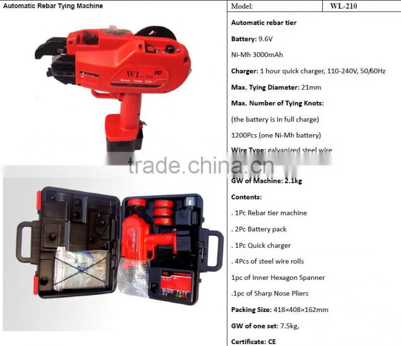 Hot selling hand hold Max 40mm Rebar tie tool