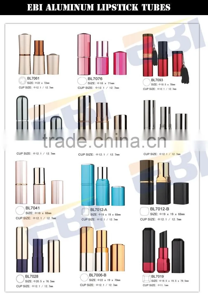 Empty container for lipstick mould