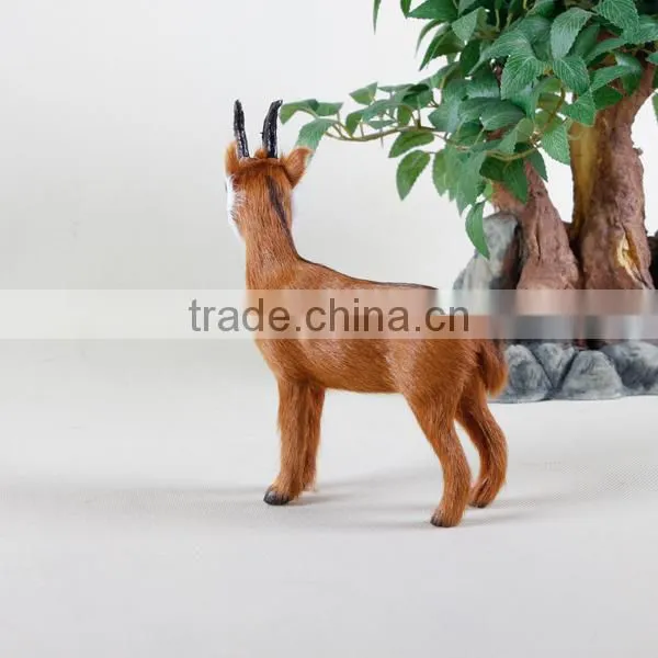 real fur animal giant size handicraft sheep plush wholesale garden ornaments