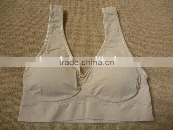 2015 Seamless mutiple colors comfortable yoga /sports bra with padding 1 set (3pcs)